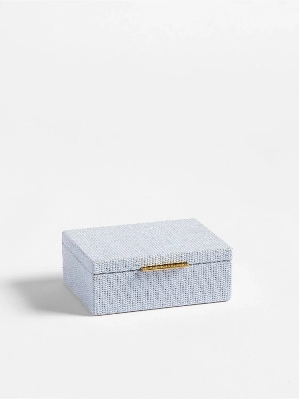 Pottery Barn Set Hampton Jewelry Boxes Small + Medium Chambray Blue NWT Bundle
